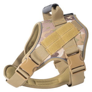 Lovinland Pet Dog Tactical Dog Harness Vest Breathable Dog Harness Adjustable Size Training Vest for Medium and Large Dog