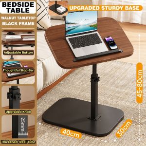 🔥SG Local Seller🔥Multipurpose Wheeled Study Desk 90° Foldable Height‑Adjustable Movable Laptop Computer Table for Bedroom Sofa Dormitory