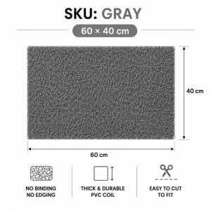 Waterproof Anti-Slip PVC Coil Bath Mat Thickened Silk Loop Door Mat Dirt Resistant Home Bathroom Entrance Floor Mat 浴室地垫