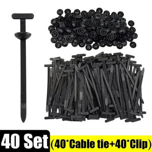 Dizoey 300PCS Nylon Cable Tie Buckle Auto Fastener Screw Replacement Clip Car Trunk Engine Guard Panel Wire Management Fixing Ties