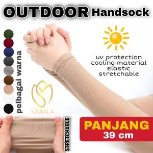 (HS7429M LONG) Stretchable Handsocks Aqua | Comfortable Arm Sleeves Best Selling SIMALA