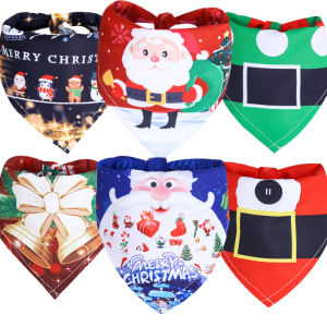 DY Loving New Fashion Pet Bibs Christmas Bibs Santa Starry Bell Dog Cat Scarf