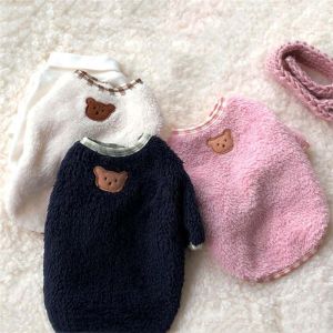 GBDSVD Soft Warm Teddy Clothing Bear Embroidery Cat Dog Pullover Apparel Coat Pet Clothes