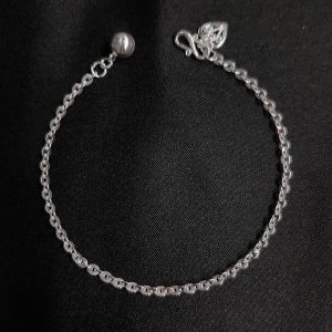 S925 pure silver anklet bracelet classic polo style