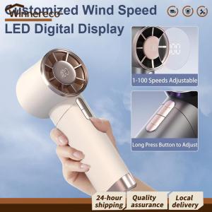 [Winnereco Flagship Mall] Portable Handheld Turbo Fan Desktop Fan High Speed Small Pocket Fan USB Rechargeable Desktop Cooling Fan for Outdoor Travel