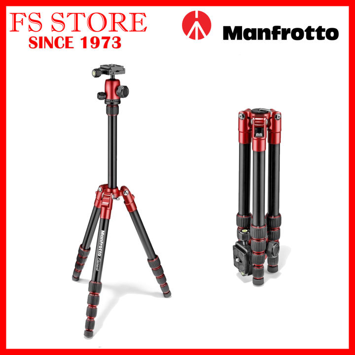 Cavalletti e Treppiedi Manfrotto Treppiede 190 a 4 sezioni alluminio con testa a 3 vie in