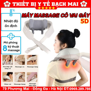 Đai Massage Cổ Vai Gáy 5D Xoa Bóp Bấm Huyệt Mô Phỏng Bàn Tay Người Giúp Giảm Đau Mỏi Căng Cứng Cơ Mát Xa Thư Giãn