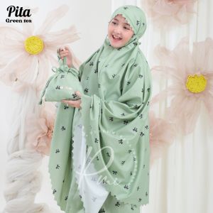 Pusat Mukena Indonesia - Mukena Couple Ibu Anak Katun Pita Motif Rena