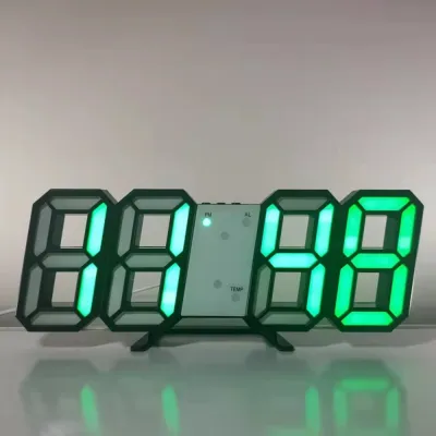 MECHAN Wall-mounted Digital Desktop Clock Usb Charging Thermometer LED Clock Portable Adjustable Luminous Mode Night Light Desk
