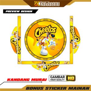 [COD] Jual sticker kandang universal sangkar murai Harga Terbaik & Termurah terupdate motif cheetos ikan koisayap srigala naga singa kartun 3d