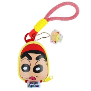 NVIEN1 บูชาน กระเป๋าเหรียญ Crayon Shin-chan การ์ตูน ชินโนะสุเกะ กระเป๋าหูฟังแอคชั่นคาเมน ตลก ซิป ถุงไข่โนฮาระชิโระ กลางแจ้ง