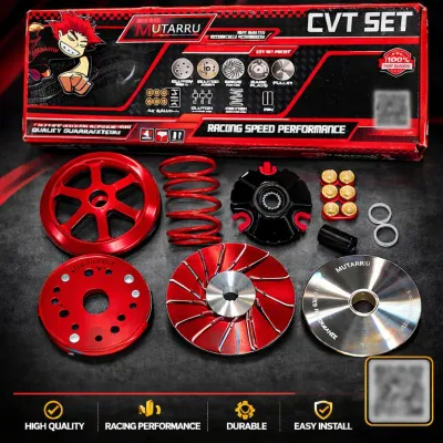 MUTARRU Complete CVT Set Made in Japan – High Performance for NMAX Aerox PCX160 Mio Click 125/150.