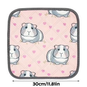 NEXASHOP Washable Guinea Pig Cage Mat Reusable Waterproof Small Pet Bedding Durable Super Absorbent Non-Slip Mat for Guinea Pigs Small Animals