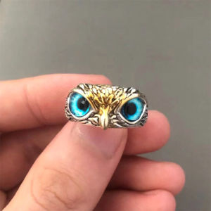 Gothic Cute Owl Ring for Women Men Hip Hop Rock Animal Open Adjustable Rings Punk Trend Charm Decorate Party Jewelry