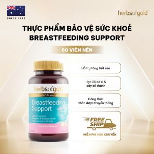 Viên Uống Lợi Sữa Herbs of Gold Breastfeeding Support - Hỗ Trợ Sữa Mẹ Tự Nhiên - Hộp 60 Viên