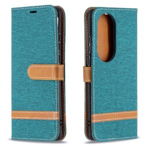 Case For Huawei P50 P50 Pro / Huawei P40 P40 Pro / Huawei P30 P30 Pro Magnetic Denim Leather Wallet Card Slot Flip Cover Casing