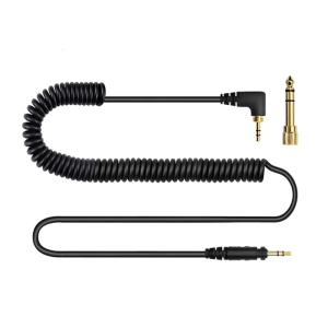 Stretchable Headphone Cable For EAH DJ1200 with 6.35mm Stereo Adapter Ensuring Clear and Stable Auditory