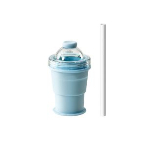 MOQIA with Straw Folding Ice Mold Cup Easy To Demold Leak-Proof Ice Kettle Practical Portable Ice Mold Cooler Cup Travel