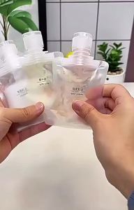 พร้อมส่ง ซองแบ่งของเหลวพกพา ถุงใส่ของเหลว ซองแบ่งครีมขนาดพกพา ถุงฝาเกลียว ถุงบรรจุของเหลว ซองแบ่งของเหลว ถุงใส่ครีมG2714