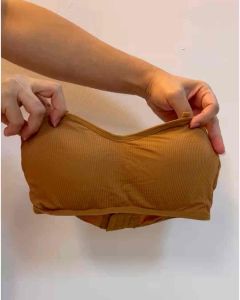 Tube bra with pad cotton linen 内衣 文胸女baju dalam perempuan women and girl inner fashion