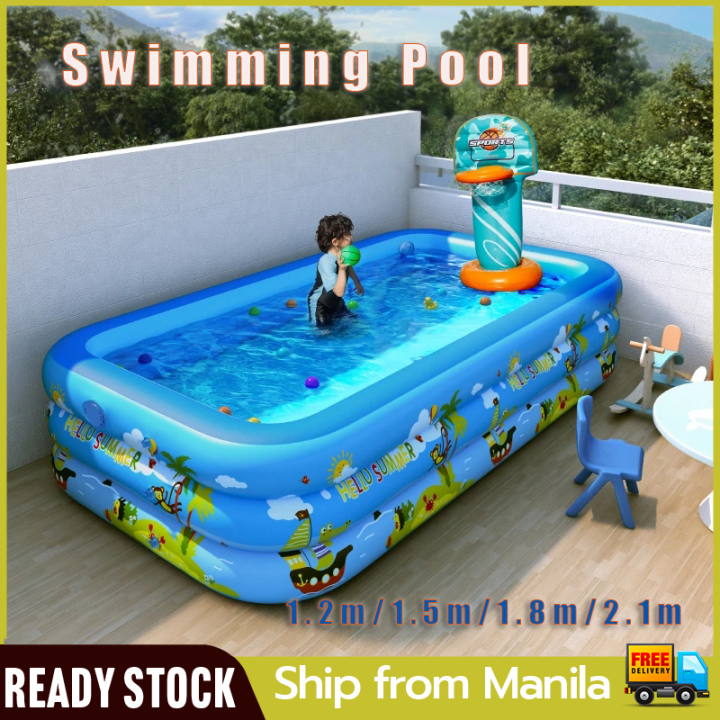 🔥Original 24 hours delivery✅ Swimming pool for kids sale Rectangular  Durable Thickened portable inflatable swimming pool Lazada PH