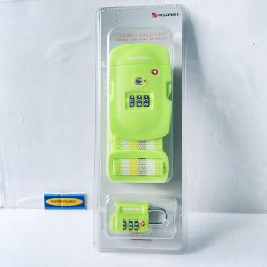 SET KEAMANAN SABUK KOPER DAN GEMBOK KOPER TSA DENGAN FOSFOR PELINDUNG PERJALANAN NUMERIC