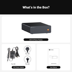 Fosi Audio BOX X5 HIFI Phono Preamp Mini Preamplifie Home Audio for MM/MC Cartridge Turntable RIAA Preamplifier compact with V3