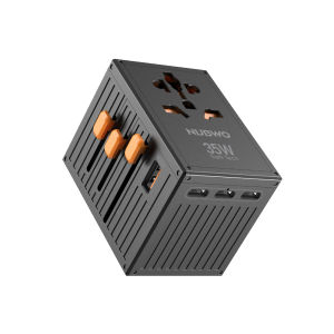 Nubwo NA04 อะแดปเตอร์แปลงไฟ 35W GaN Technology สำหรับเดินทาง 4 USB-C 1 USB-A QC3.0 รองรับหลายประเทศ ทั่วโลก