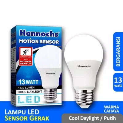 Hannochs Lampu LED Motion Sensor / Sensor Gerak 13 Watt - Cahaya Putih