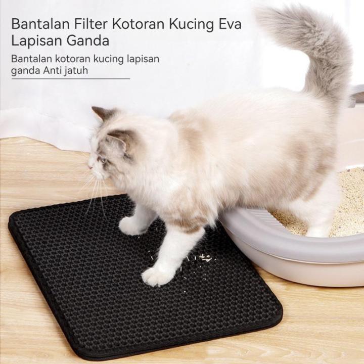 Keset Pasir Kucing Double-Layer Litter Mat EVA – Double-Layer Cat
