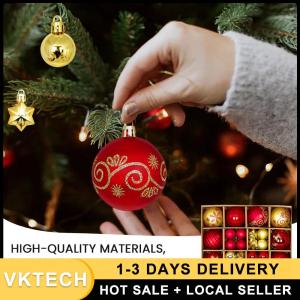 44Pcs Christmas Tree Ornaments Christmas Decorative Balls Xmas Decorative Hanging Ornaments for Christmas Tree Decorations