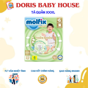 [Mẫu mới -Chính hãng] Tã bỉm em bé quần hoặc dán Molfix Organic đủ size M76+6/ L68+6/ XL62+6/ XXL56+8/ XXXL22+6