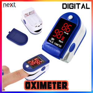 Portable Finger Pulse Oximeter Digital Finger Oximeter (Blue) / Digital Forehead Thermometer Infrared Thermometer