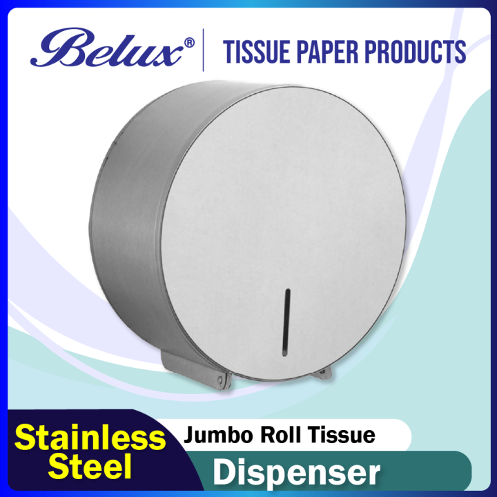 BELUX Jumbo Roll Tissue (JRT) Dispenser (Stainless Steel) Lazada