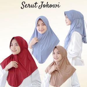 JILBAB SERUT POLOS JOKOWI ADIBA SERI WARNA HIJAB INSTAN ADIBA HAMIDAH TALI