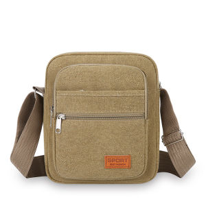 YOOXI 【การจัดส่งสินค้า 3-5 วัน】กระเป๋าผ้าใบผู้ชายสบาย สไตล์ใหม่น้ำหนักเบาขนาดใหญ่ความจุทนต่อการสึกหรอกระเป๋าข้าม