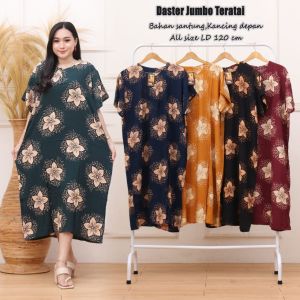 Ariefa Batik - Gamis Kaftan Motif Rayon Premium Jumbo Ld 180cm Busui Terbaru