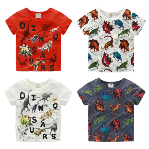 PROMO ISI 5 PCS - Kaos Fullprint 1 Sampai 5 Tahun Baju Atasan Anak Laki - Laki T-Shirt Cowok Premium Multiwarna RANDOM - omahbayi