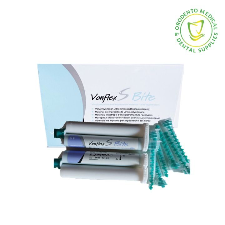 Bite registration Vonflex 50ml cartridge and 6 Mixing tips Dental