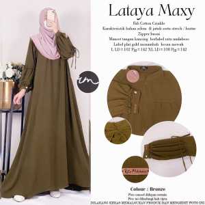 Lataya by Ratu Mulabees Gamis Maxi Dress Bahan Crinkle Airflow