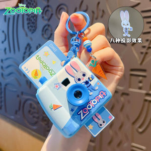 Zootopia Judy Nick Polaroid Camera Keychain Pendant Creative Childrens Toy School Bag Key Chain Pendant