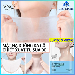 [SỮA DÊ] COMBO 5 Miếng Mặt Nạ Cổ VNO Chiết Xuất Từ Sữa Dê Chống Lão Hóa Làm Mờ Nếp Nhăn Vùng Cổ Dưỡng Ẩm Sáng Da Làm Mịn Da