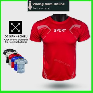 Áo thun nam thể thao SPORT ngắn tay cổ tròn đẹp vải thun lạnh cao cấp VNO96