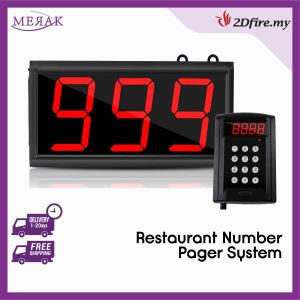 3 Digits Number Display Restaurant Pager System Service Caller Queue Speakers Panel Restoran Nombor Beratur Panggil 餐厅叫号器