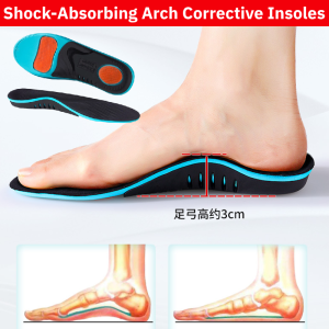 Orthopedic Arch Support Comfortable and Efficient Arch Corrective Insoles Shock-Absorbing Foot Cushion Pads for men and women