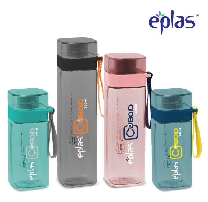 EPLAS MODERN Sport Water Bottle, Square Travel Bottle, Water Tumbler ...