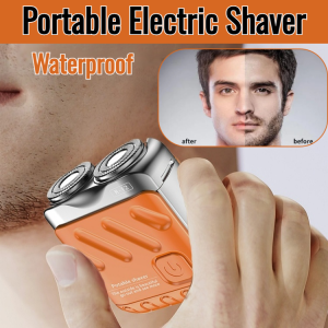 Rotary Double Head Electric Shaver Razor Portable Rechargeable Cordless Razor Waterproof Mini Beard Trimmer Men