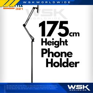 Heavy Duty 175cm Aluminium 360 degree Multifunctional Mobile Tablet Phone Holder with Mobility Floor Stand