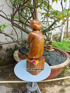 Tượng gỗ vạn sự tùy duyên an nhiên cao 40cm - Tượng Phong Thủy - Trang Trí Phòng Khách Decor - Quà Tặng Gỗ Mỹ Nghệ - Quà Tặng Tân Gia Khai Trương
