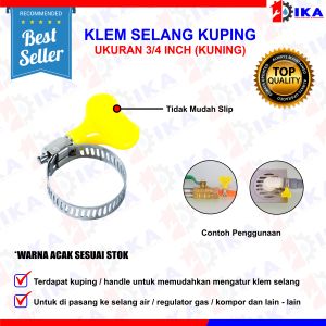 Klem Selang KUPING PUTAR BESI KENMASTER/ Pengunci Selang KUPING BESI 3/4" - 5/8" - 7/8" - 1" Klem Selang Stainless Kuping Klem Selang Dengan Pegangan STAINLESS KLEM SELANG CINCIN GAS REGULATOR 7/8" STAINLESS HOSE CLAMPS KLEM SELANG KUPING